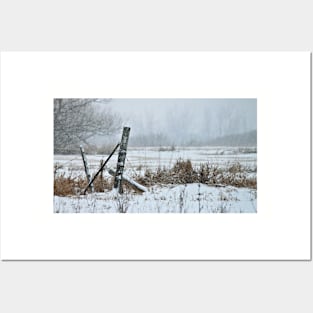 Fencepost in Winter Posters and Art